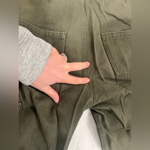 DOUBLJU Olive Green High Waisted Cargo Pants - Size XS - Picture 10 of 10